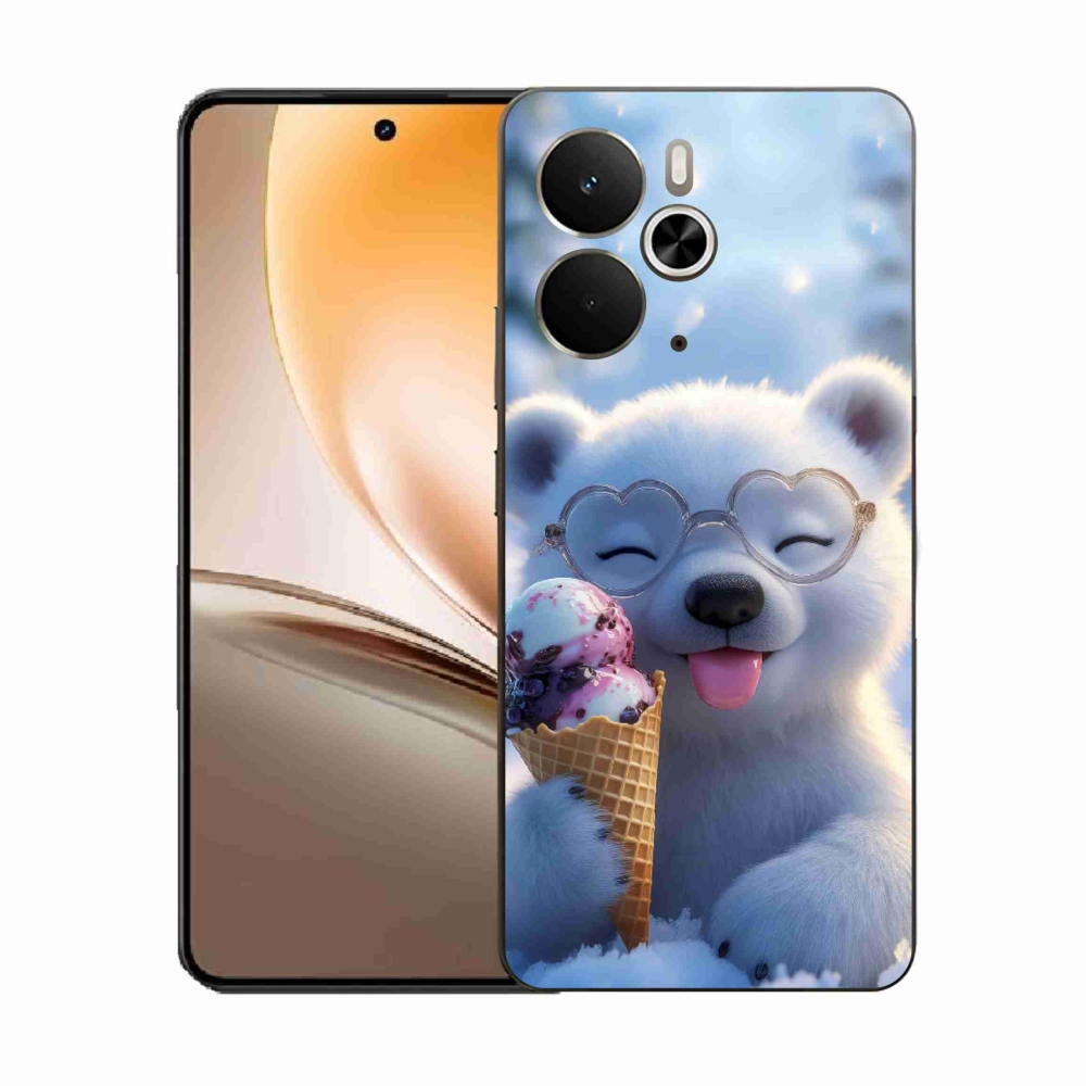 Gél borítás mmCase a Realme 14T 5G/14 5G modellhez - mackó fagylalttal