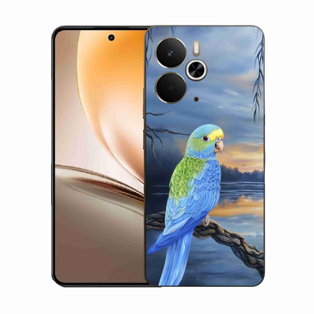 Zselés borítás mmCase a Realme 14T 5G/14 5G készülékhez - kék papagáj
