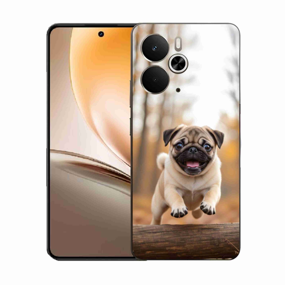 Zselés borítás mmCase a Realme 14T 5G/14 5G - mopsz 2 számára