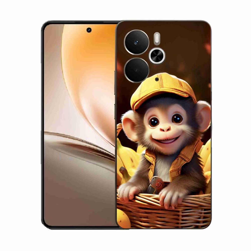 Zselés borítás mmCase a Realme 14T 5G/14 5G készülékhez - majom a kosárban