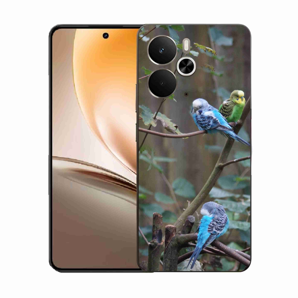 Gél borító mmCase a Realme 14T 5G/14 5G számára - papagájok az ágon