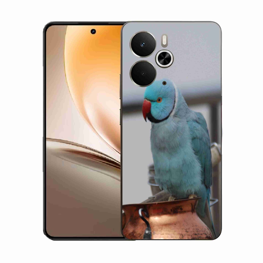 Zselés borítás mmCase a Realme 14T 5G/14 5G készülékhez - papagáj alexander kék