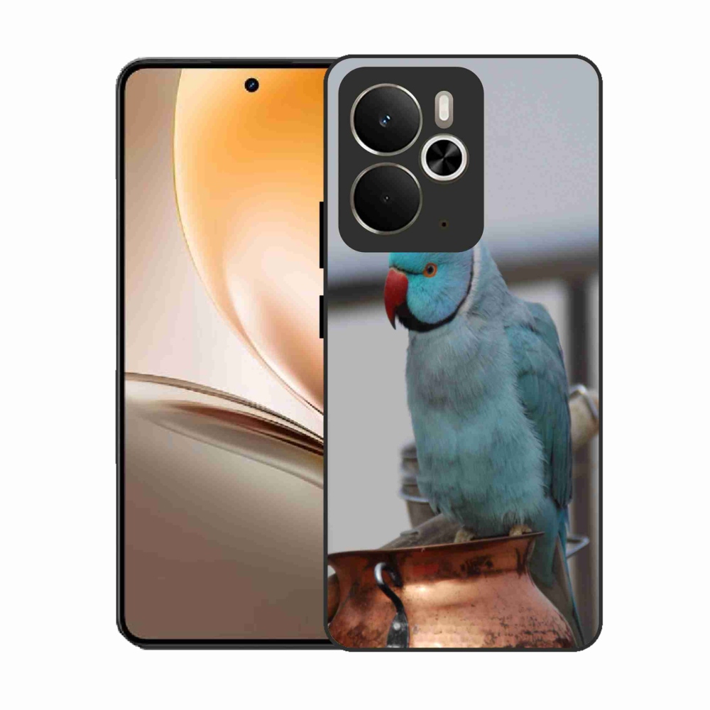 Zselés borítás mmCase a Realme 14T 5G/14 5G készülékhez - papagáj alexander kék