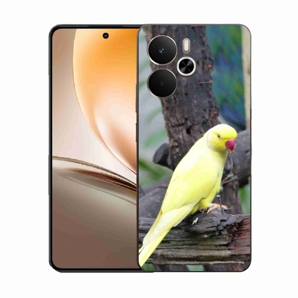 Zselés borítás mmCase a Realme 14T 5G/14 5G készülékhez - papagáj alexander sárga