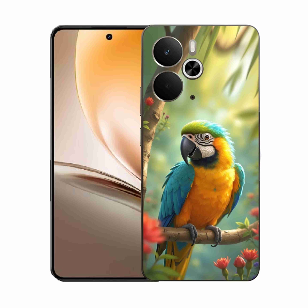 Zselés borítás mmCase a Realme 14T 5G/14 5G készülékhez - papagáj ara kék és sárga