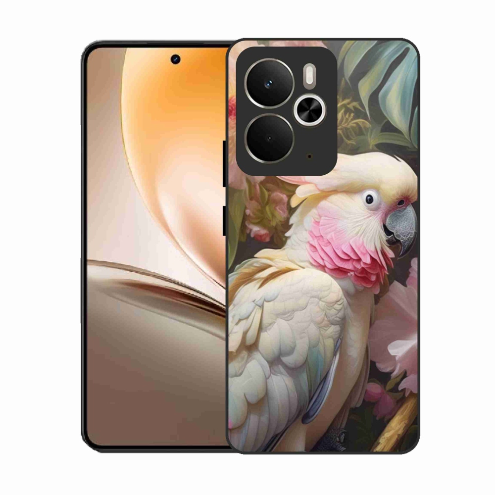 Zselés borítás mmCase a Realme 14T 5G/14 5G készülékhez - papagáj kakadu rózsaszín 2