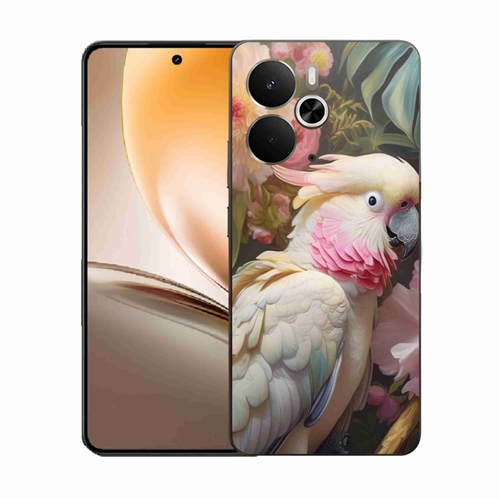 Zselés borítás mmCase a Realme 14T 5G/14 5G készülékhez - papagáj kakadu rózsaszín 2