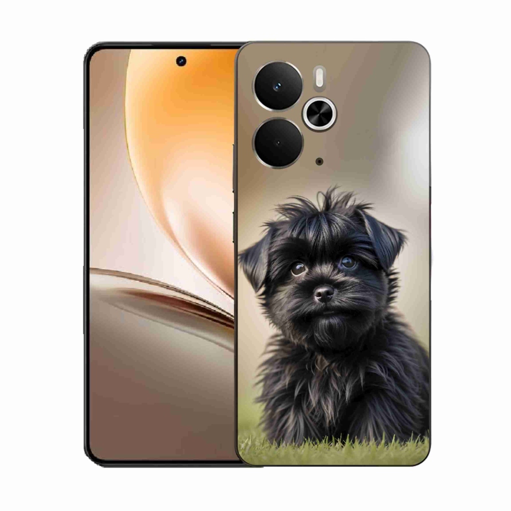 Gél borítás mmCase a Realme 14T 5G/14 5G számára - aranyos fekete kutya