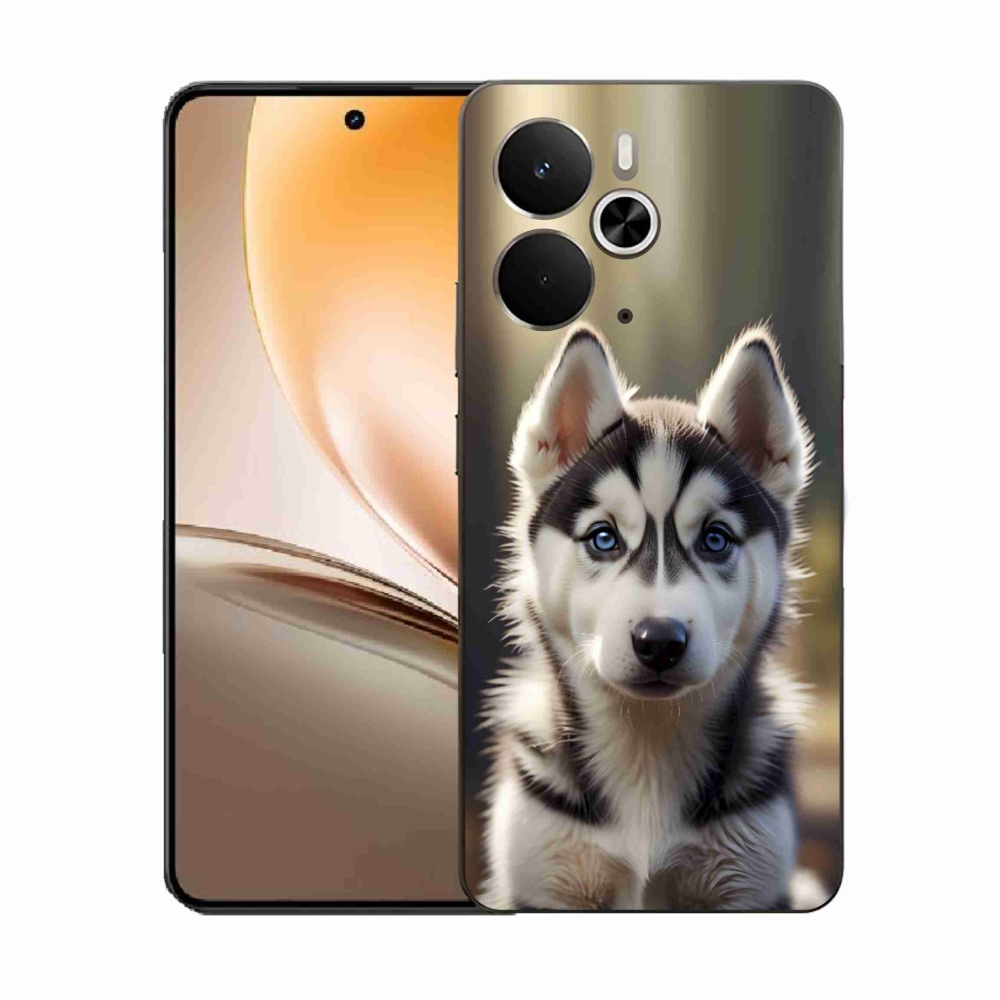 Gél borítás mmCase a Realme 14T 5G/14 5G számára - aranyos szibériai husky