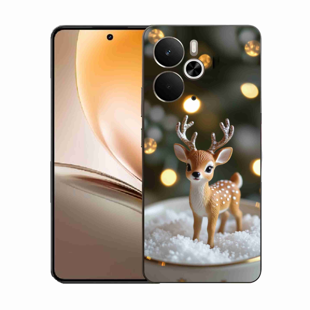 Gél borítás mmCase a Realme 14T 5G/14 5G számára - aranyos karácsonyi szarvasok