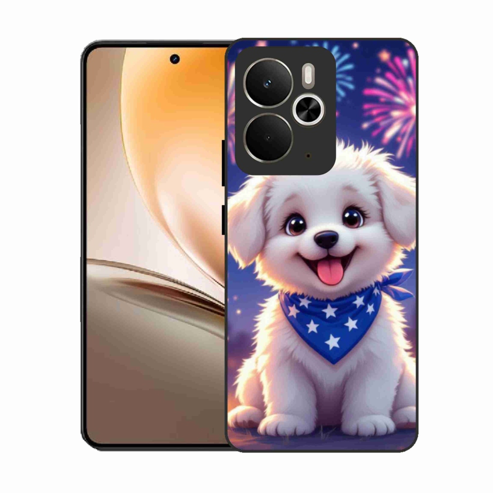 Gél borítás mmCase a Realme 14T 5G/14 5G - ünnepi kölyökkutyakölyökhöz