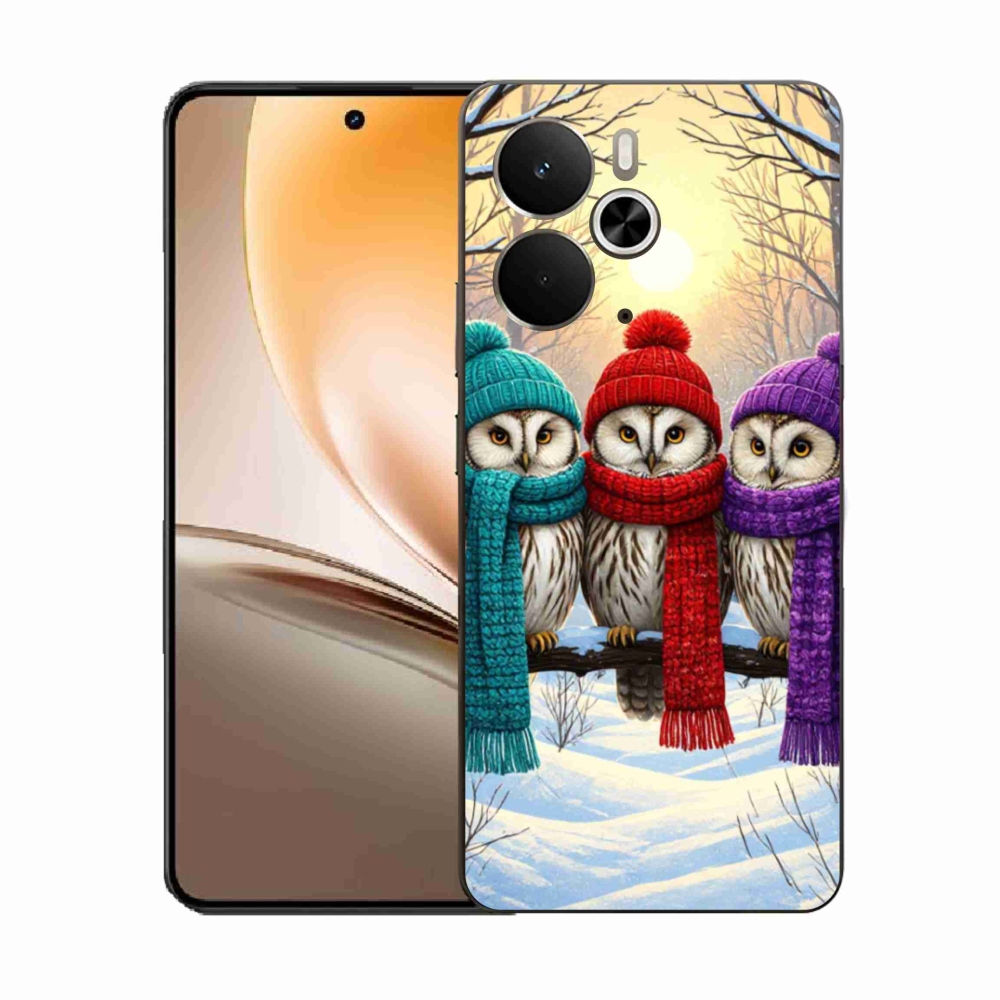 Gél borítás mmCase a Realme 14T 5G/14 5G számára - bagoly barátok