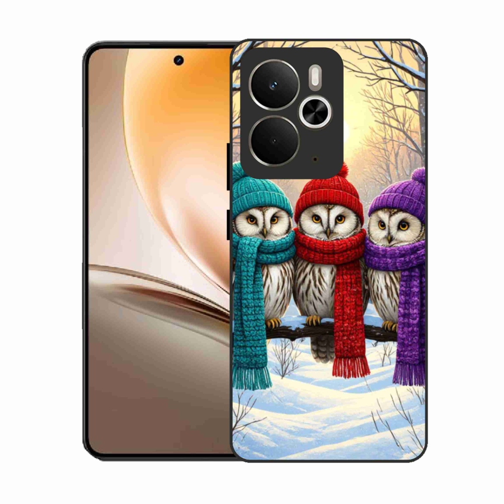 Gél borítás mmCase a Realme 14T 5G/14 5G számára - bagoly barátok