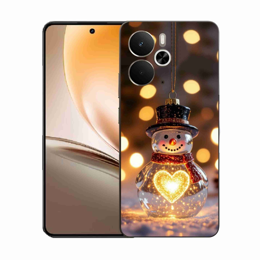 Gél borítás mmCase a Realme 14T 5G/14 5G - karácsonyi hóemberhez