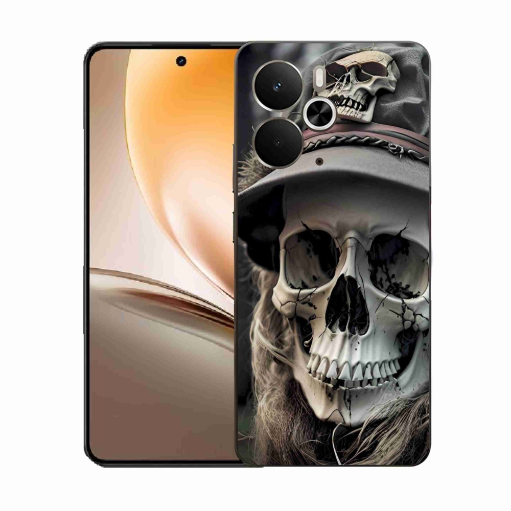 Zselés borítás mmCase a Realme 14T 5G/14 5G készülékhez - sötét koponya