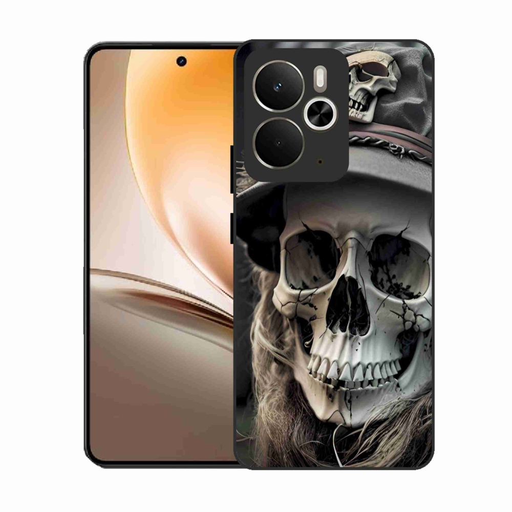 Zselés borítás mmCase a Realme 14T 5G/14 5G készülékhez - sötét koponya