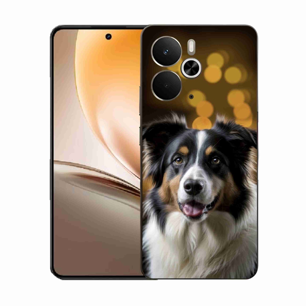 Gél borítás mmCase a Realme 14T 5G/14 5G készülékhez - mosolygós ausztrál juhászkutya