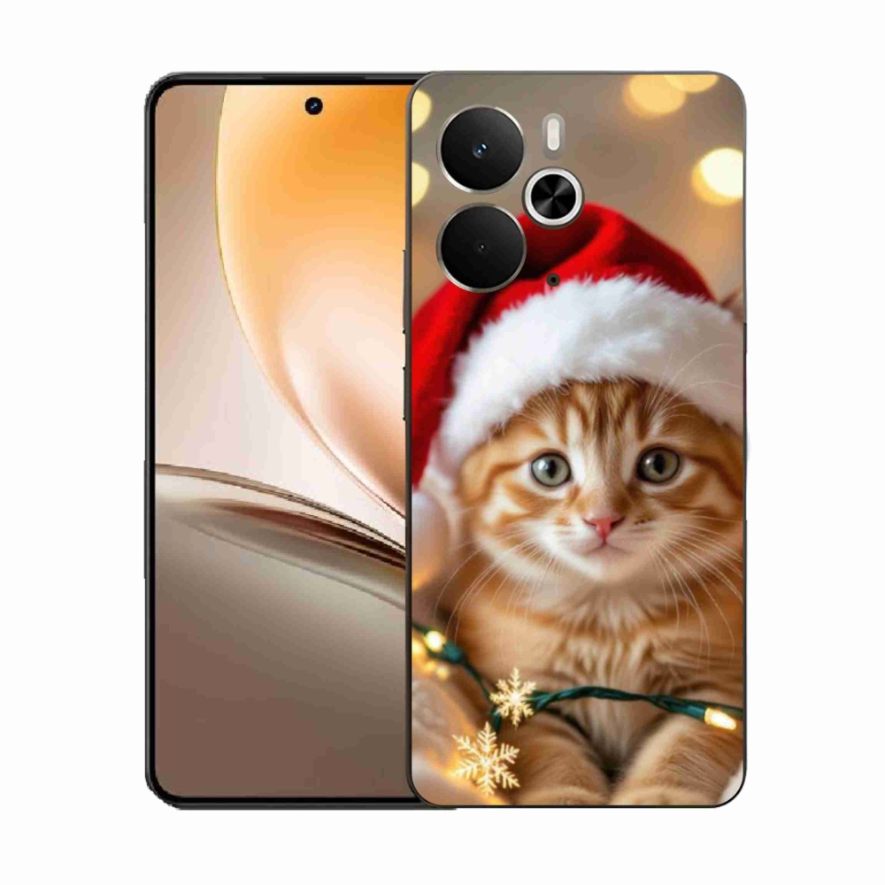 Gél borítás mmCase a Realme 14T 5G/14 5G - Karácsonyi cica számára