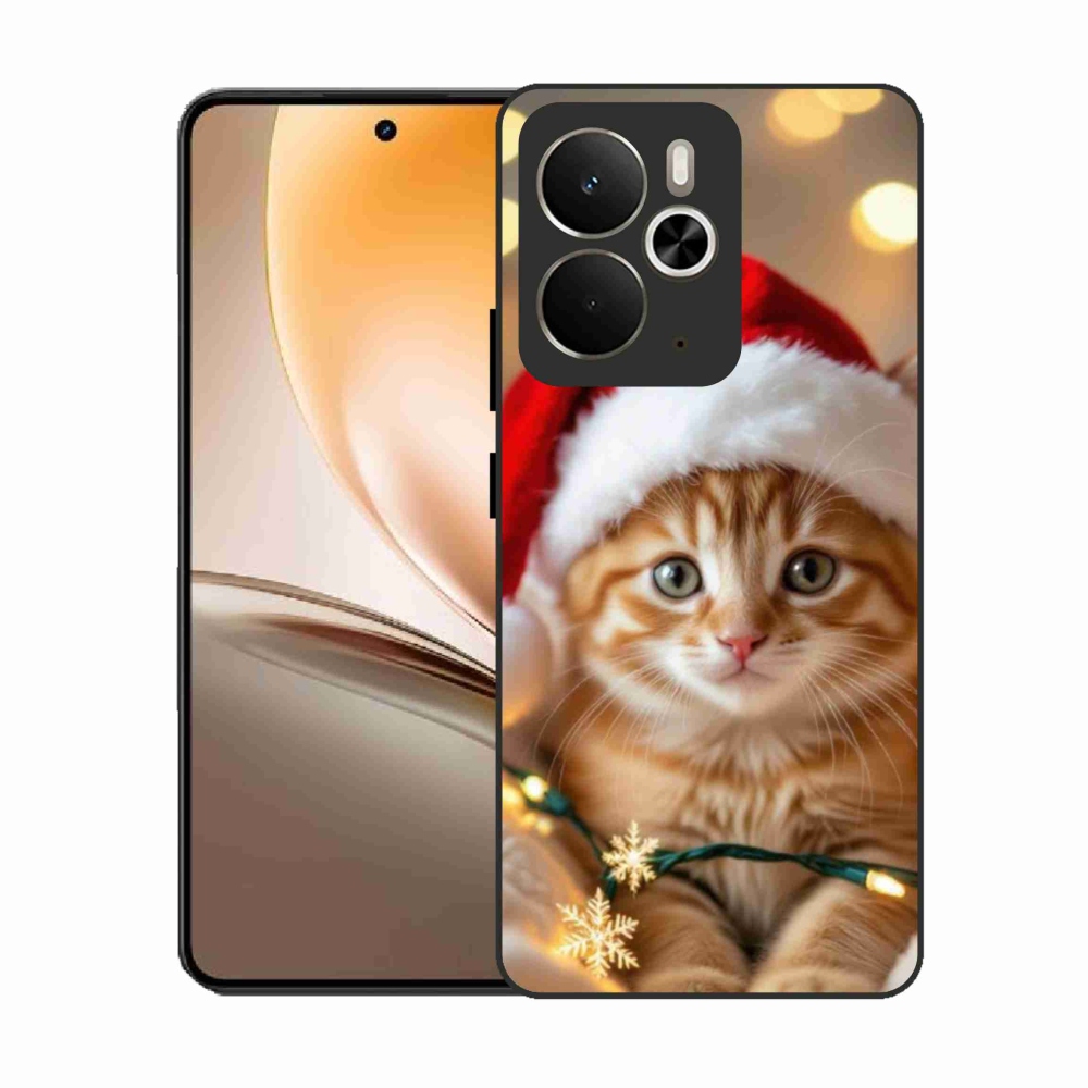 Gél borítás mmCase a Realme 14T 5G/14 5G - Karácsonyi cica számára