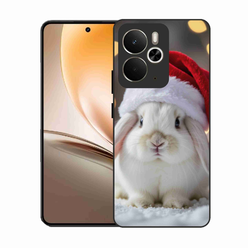 Gél borítás mmCase a Realme 14T 5G/14 5G modellhez - karácsonyi nyuszi