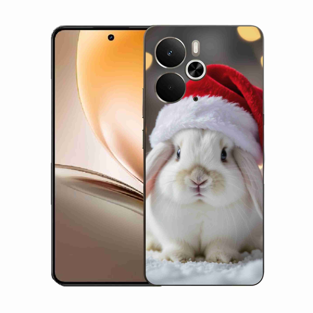 Gél borítás mmCase a Realme 14T 5G/14 5G modellhez - karácsonyi nyuszi