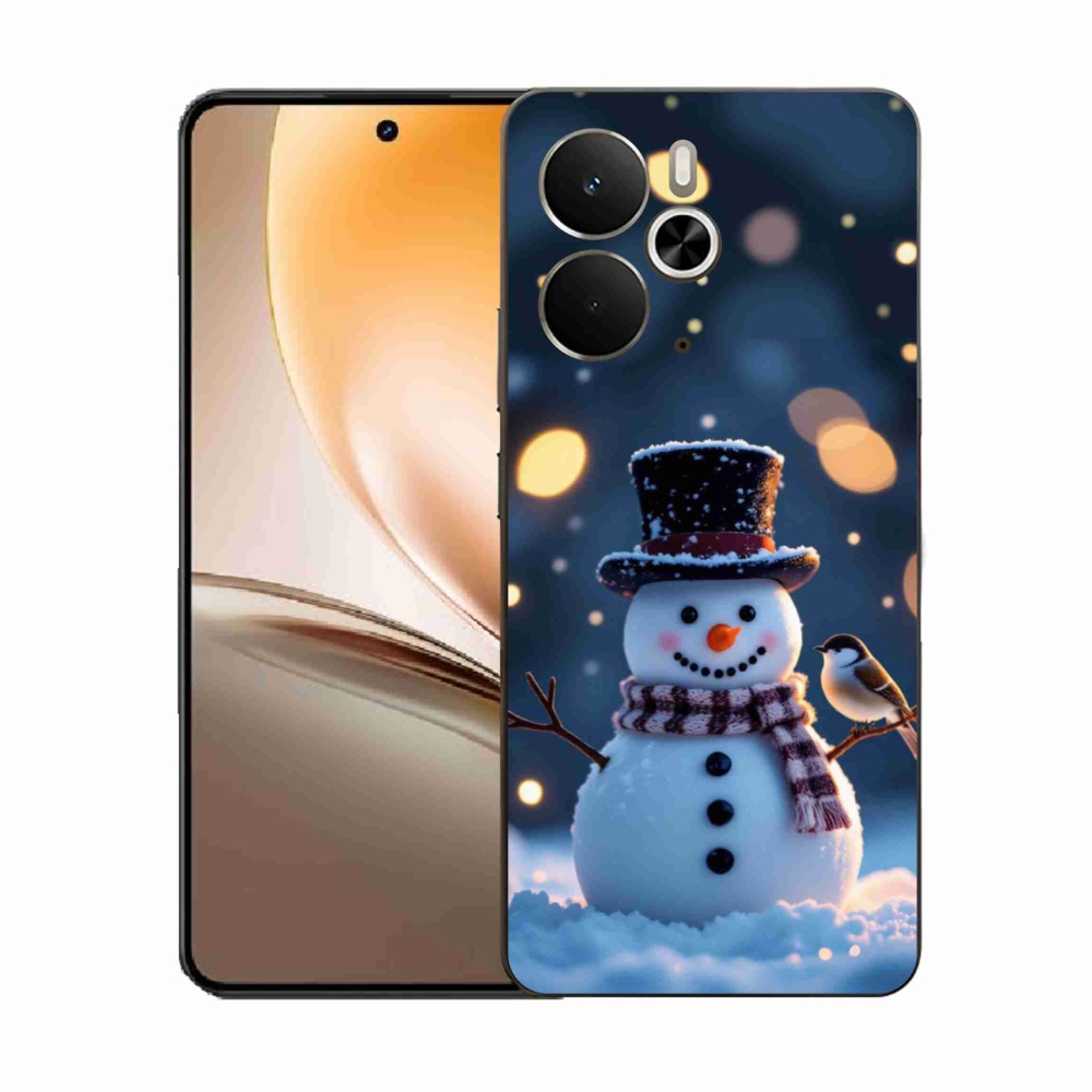 Gél borítás mmCase a Realme 14T 5G/14 5G - karácsonyi hóemberhez