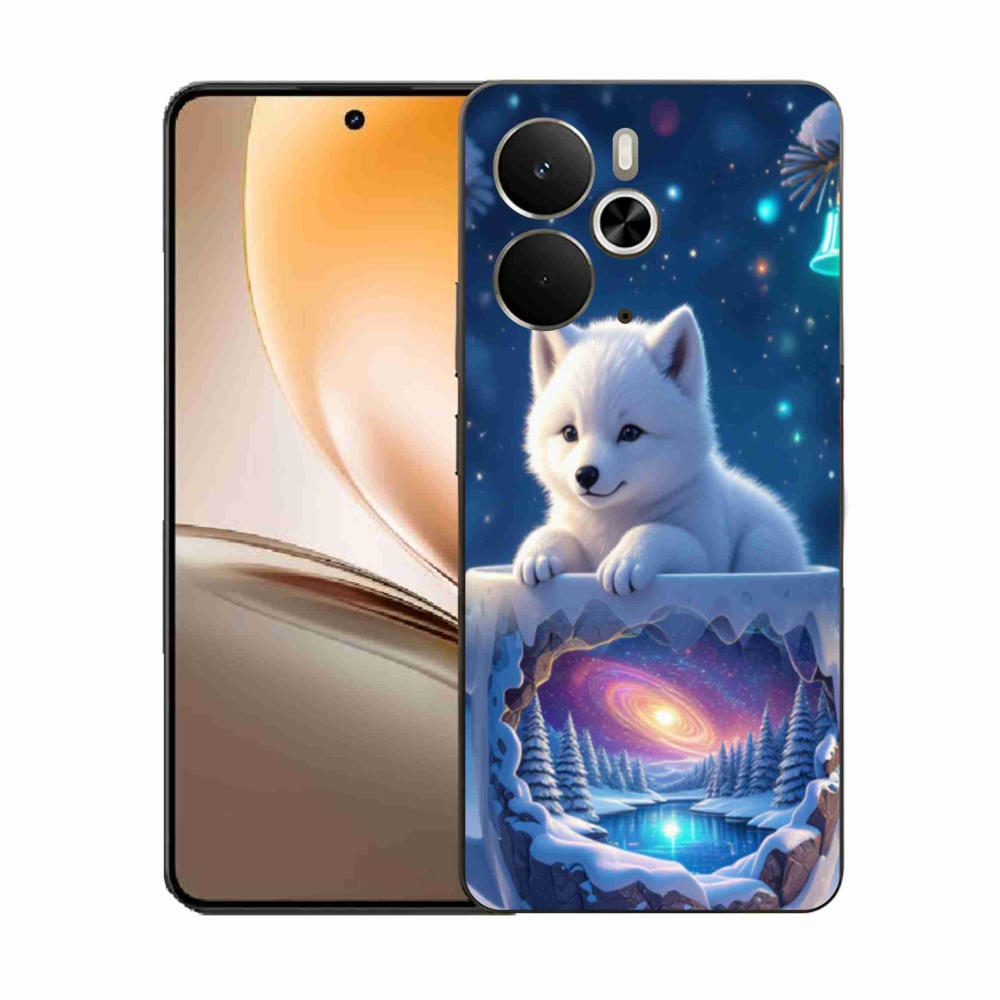 Gél borítás mmCase a Realme 14T 5G/14 5G - karácsonyi kölyökkutyákhoz