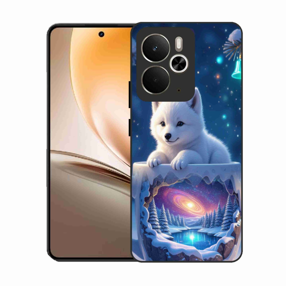 Gél borítás mmCase a Realme 14T 5G/14 5G - karácsonyi kölyökkutyákhoz