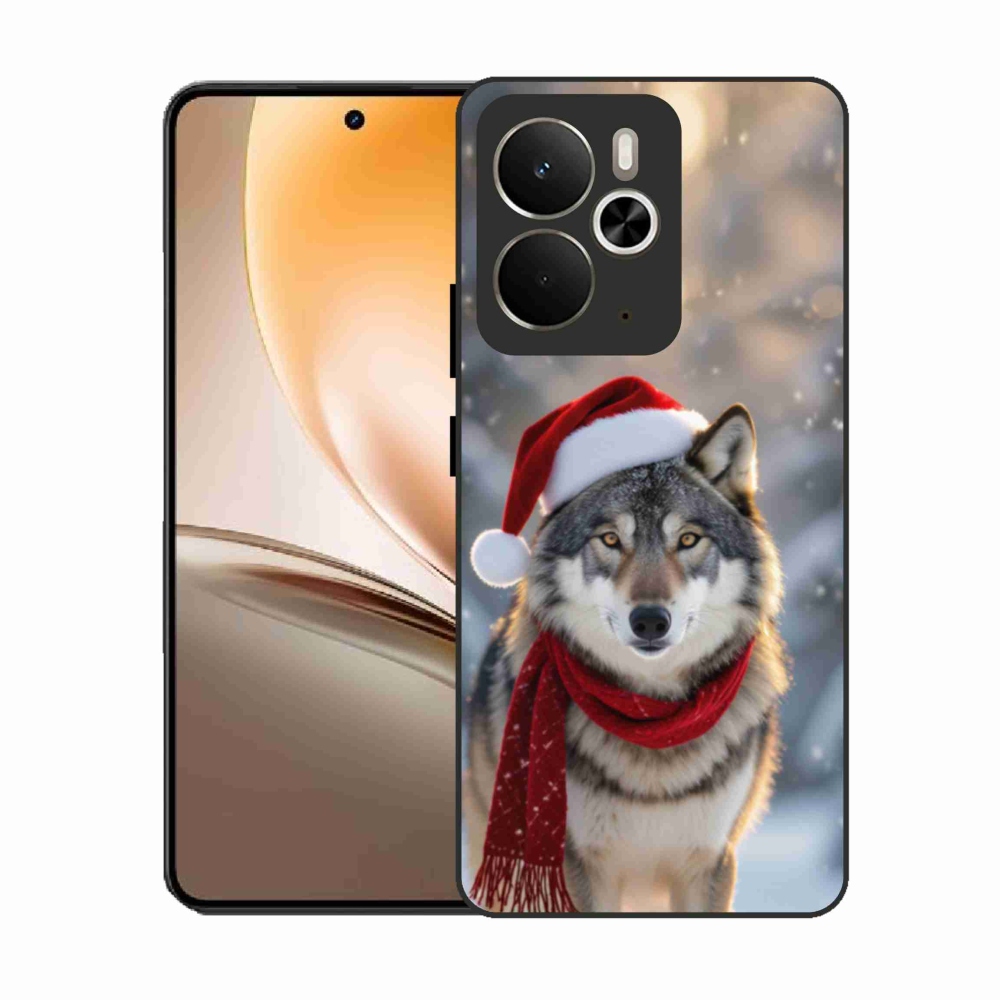 Gél borítás mmCase a Realme 14T 5G/14 5G - karácsonyi farkashoz