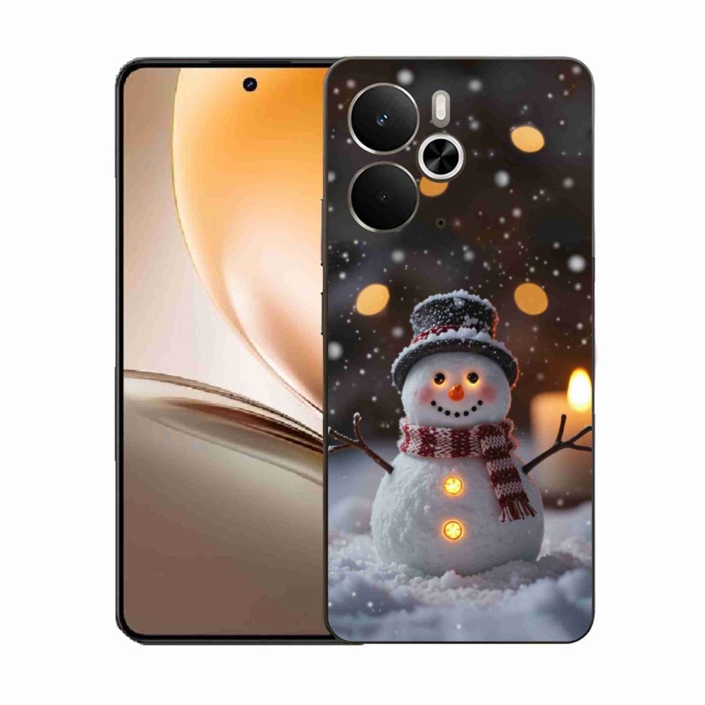 Gél borítás mmCase a Realme 14T 5G/14 5G - boldog hóemberhez