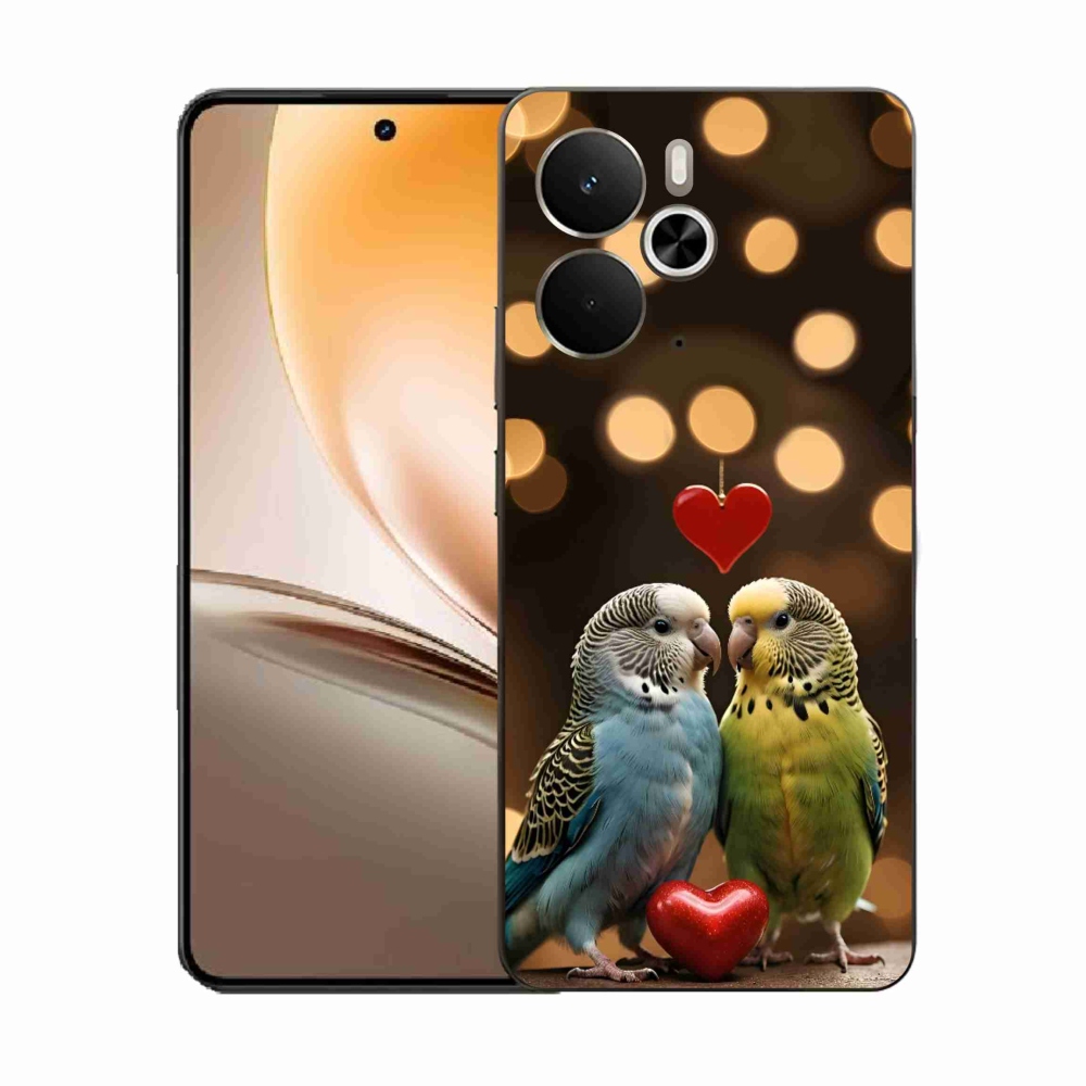 Gél borítás mmCase a Realme 14T 5G/14 5G számára - szerelmes papagájok