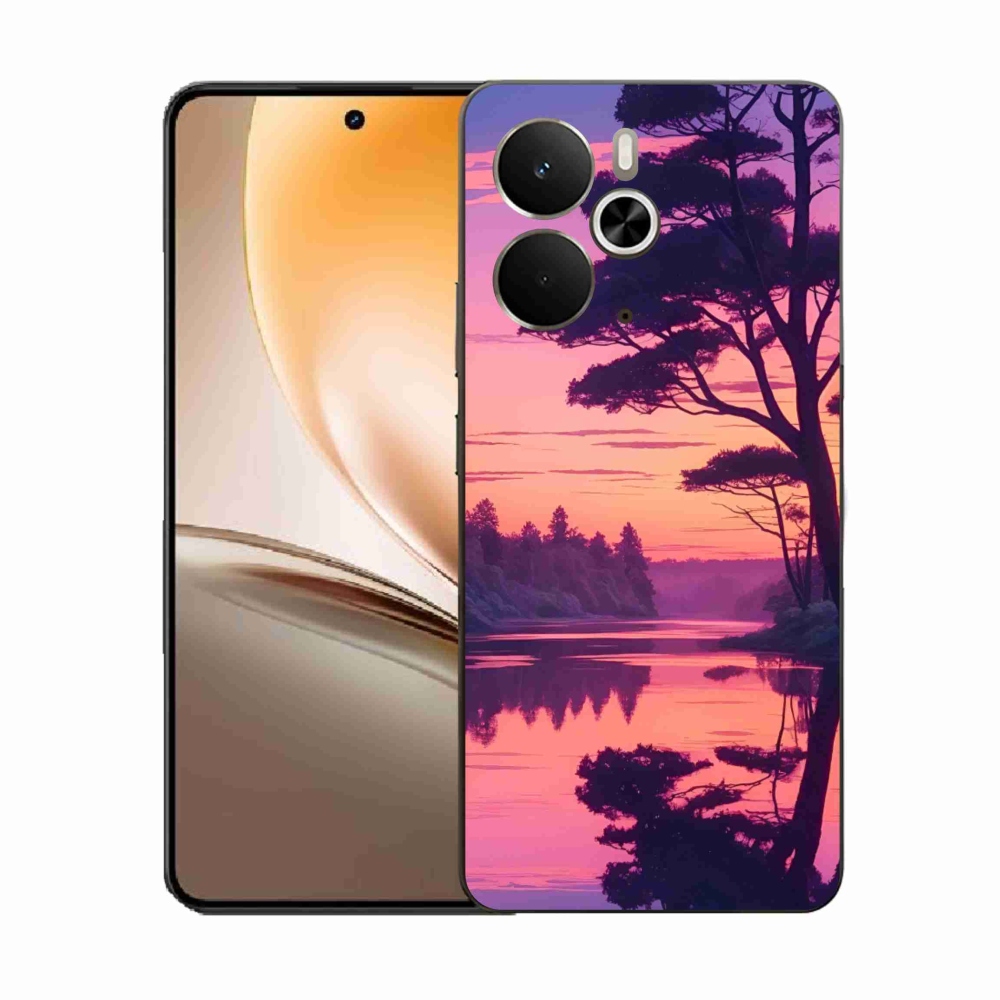 Gél borítás mmCase a Realme 14T 5G/14 5G számára - naplemente a tó felett