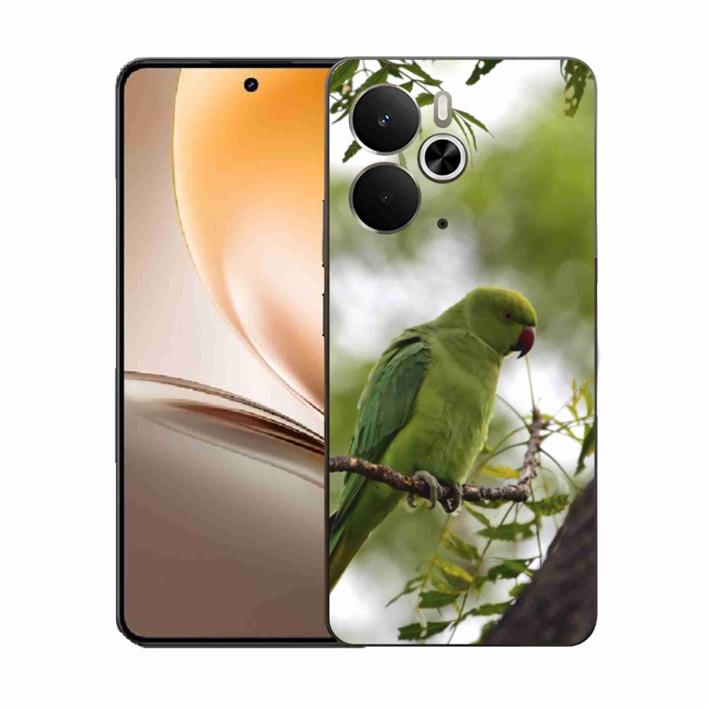 Zselés borítás mmCase a Realme 14T 5G/14 5G készülékhez - zöld papagáj