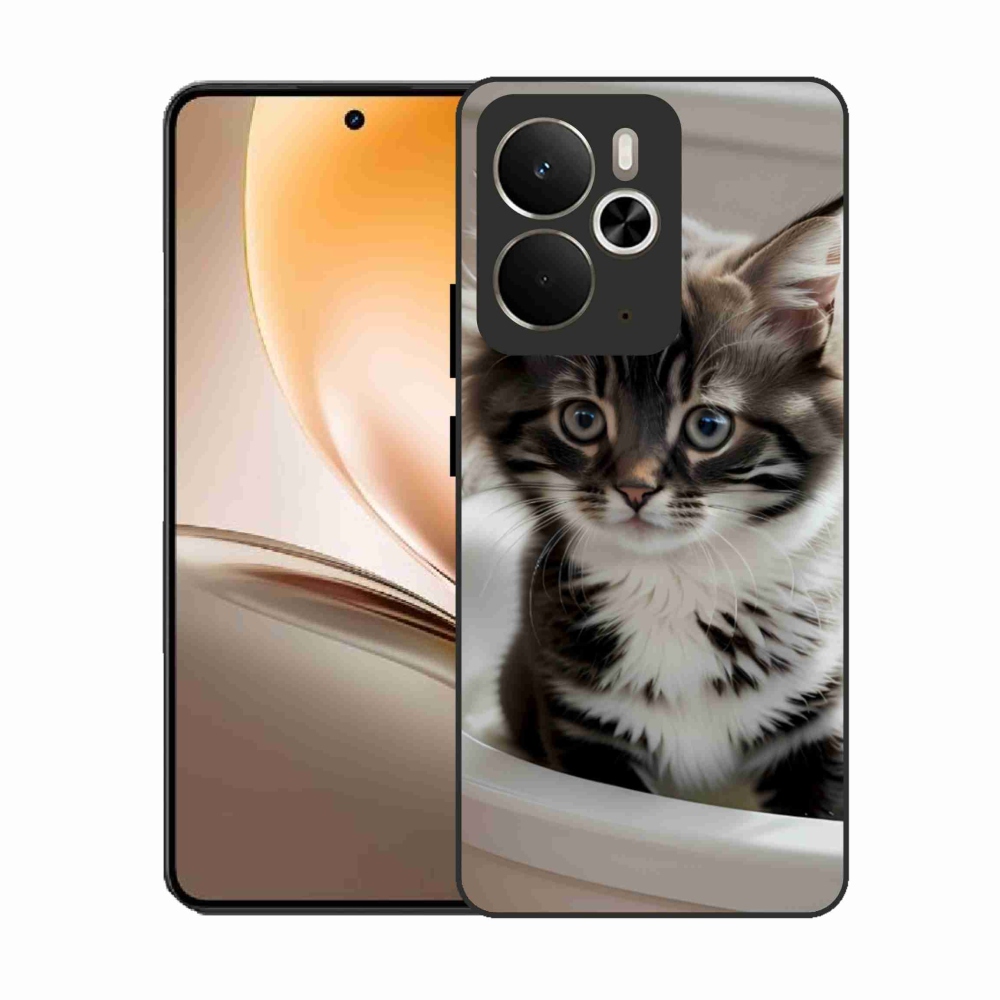 Gél borítás mmCase a Realme 14T 5G/14 5G számára - kíváncsi cica