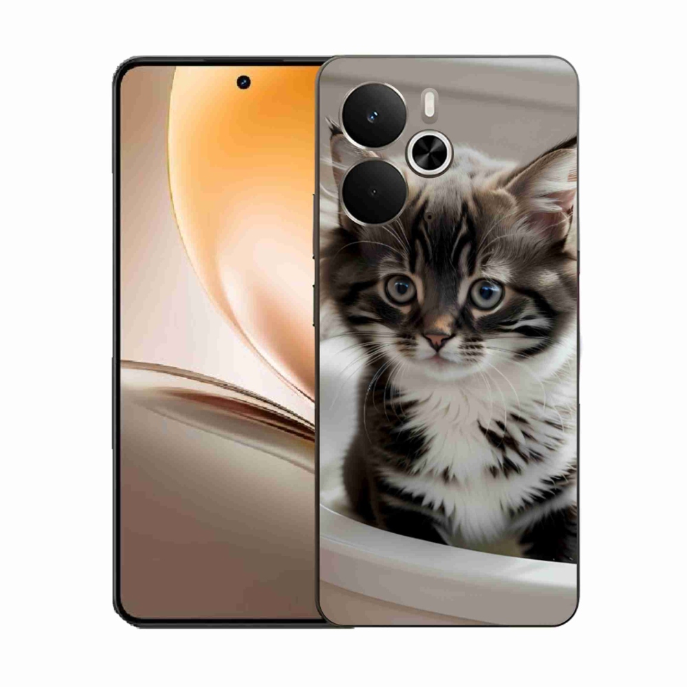 Gél borítás mmCase a Realme 14T 5G/14 5G számára - kíváncsi cica