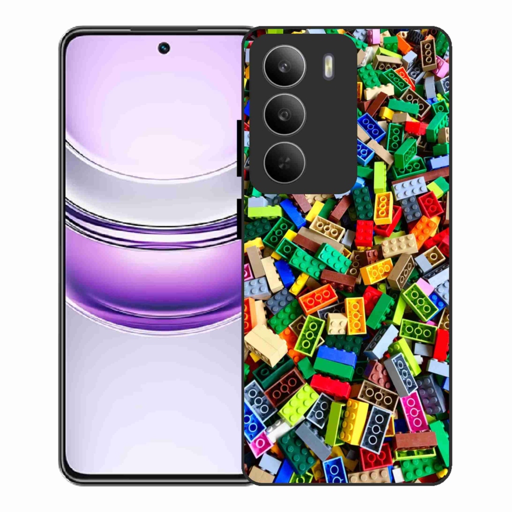 Zselés borítás mmCase a Realme 14x 5G készülékhez - színes építőelemek