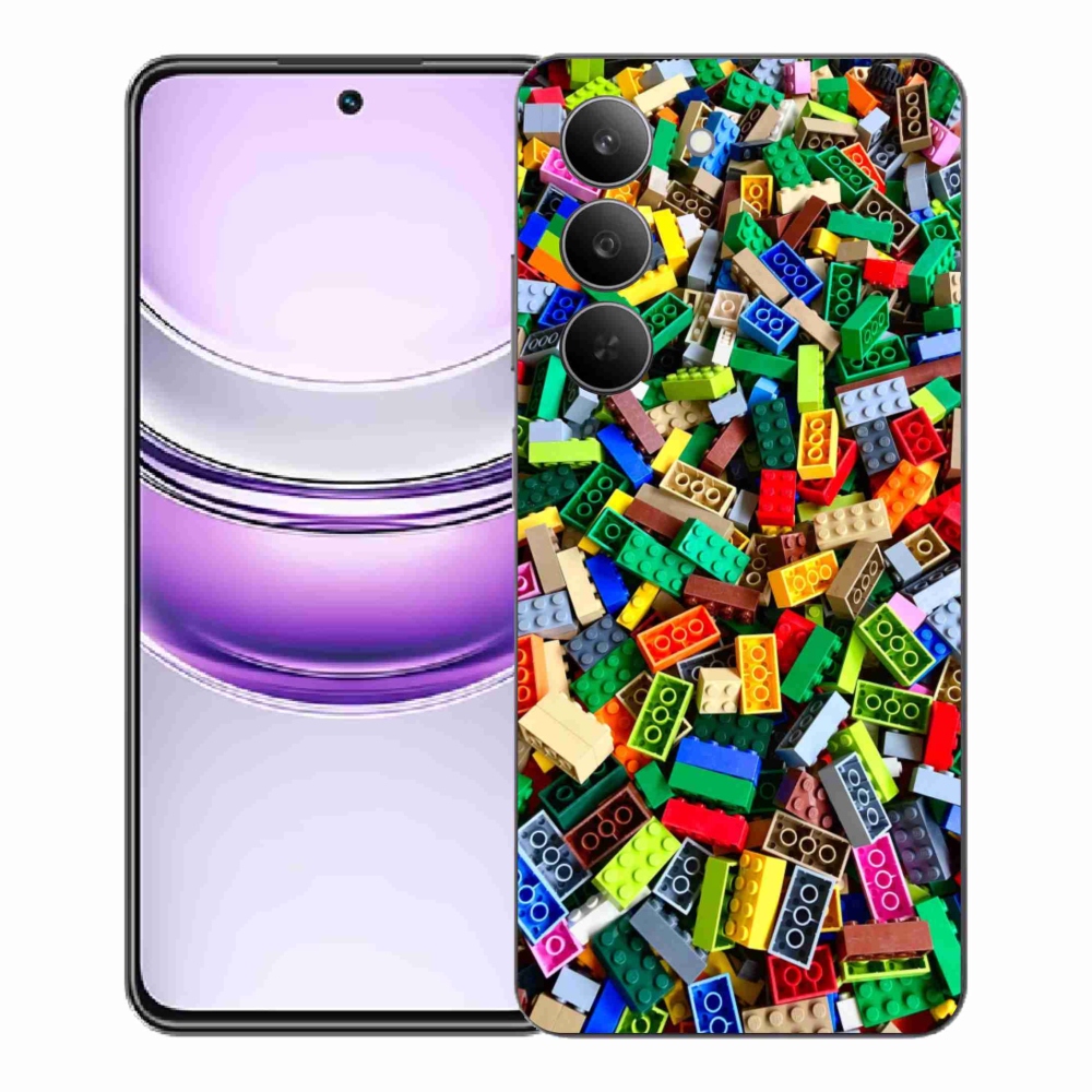 Zselés borítás mmCase a Realme 14x 5G készülékhez - színes építőelemek