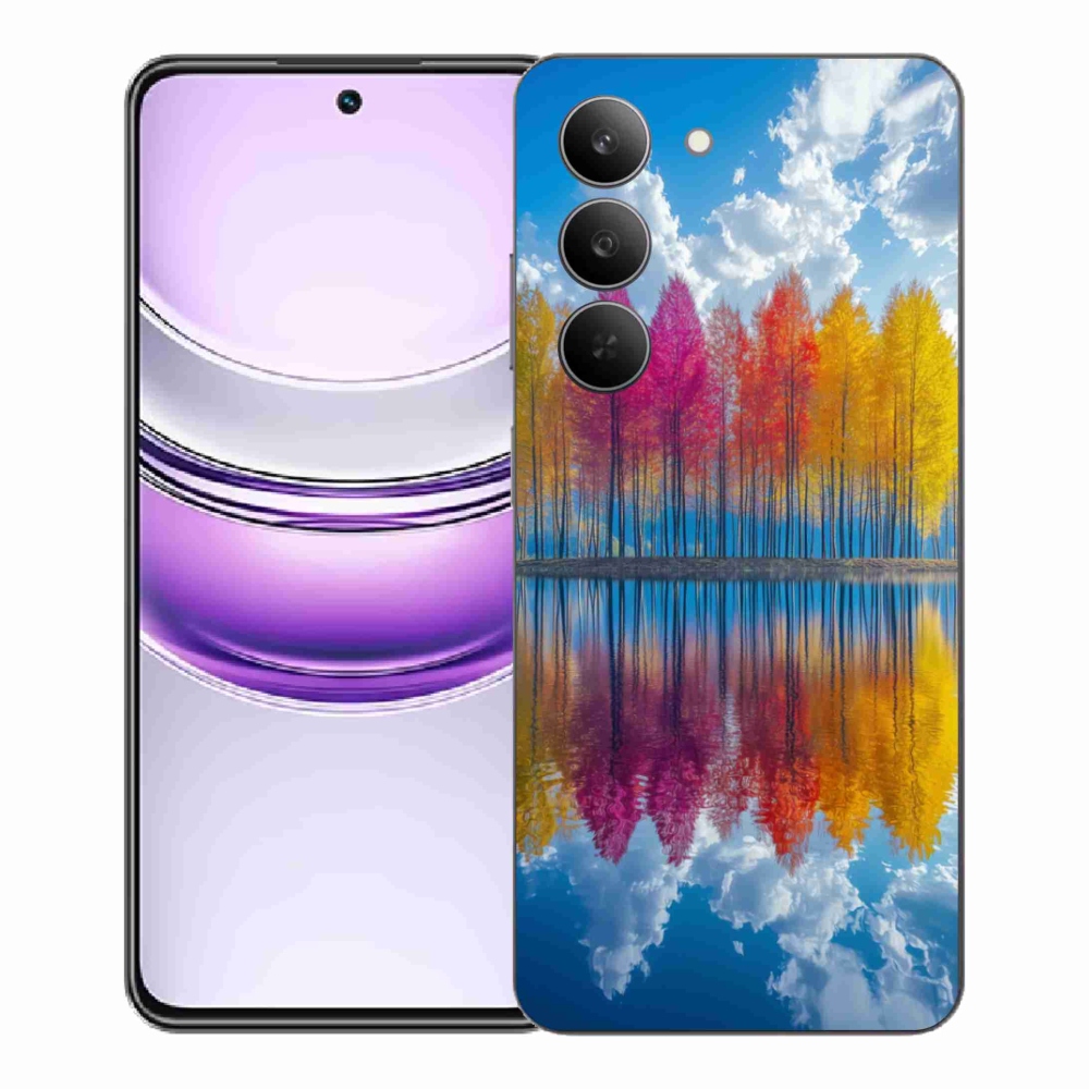 Gél borító mmCase a Realme 14x 5G készülékhez - színes fák
