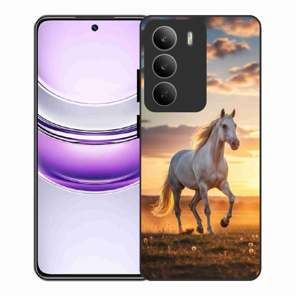 Gél borító mmCase a Realme 14x 5G - futó fehér ló 2