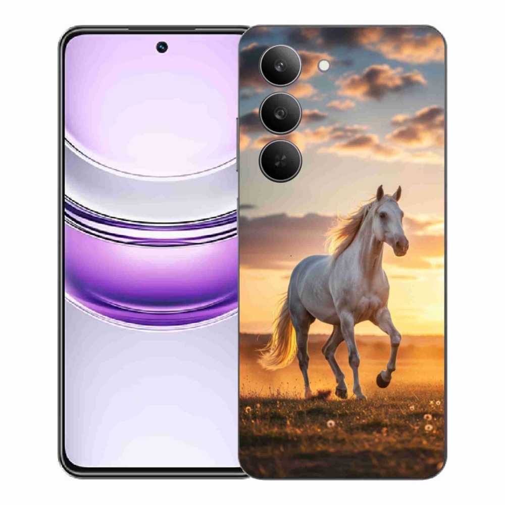 Gél borító mmCase a Realme 14x 5G - futó fehér ló 2