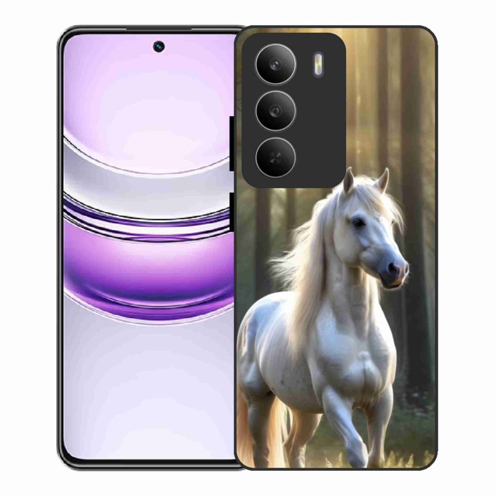 Zselés borítás mmCase a Realme 14x 5G készülékhez - fehér ló 3