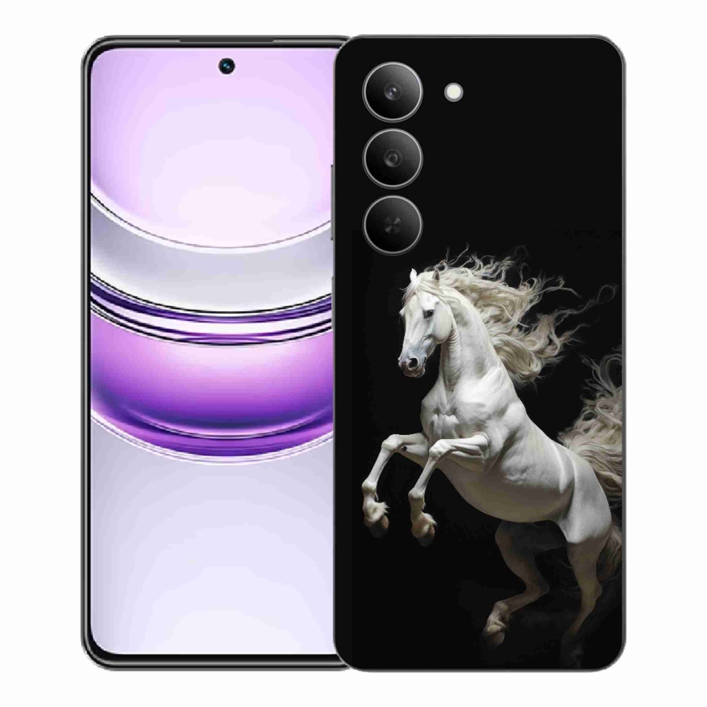 Zselés borítás mmCase a Realme 14x 5G készülékhez - fehér ló 4