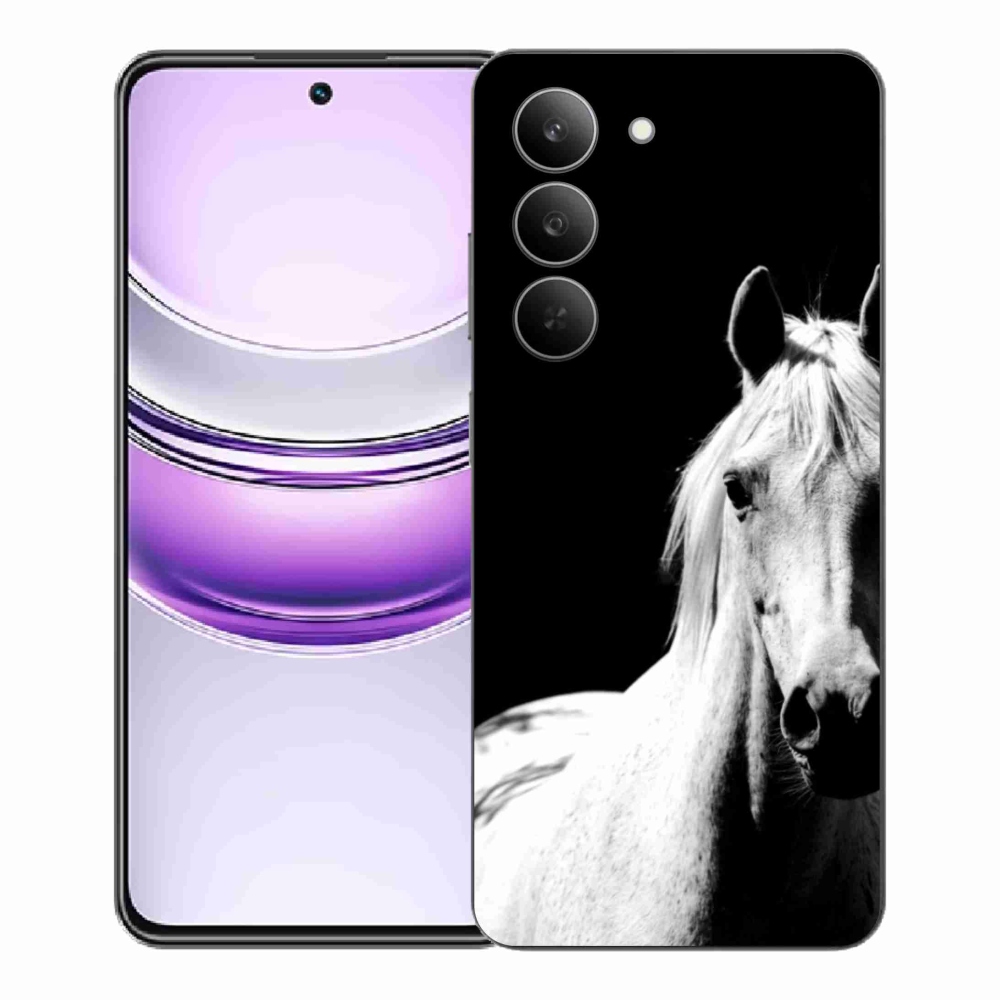 Zselés borítás mmCase a Realme 14x 5G készülékhez - fehér ló 5
