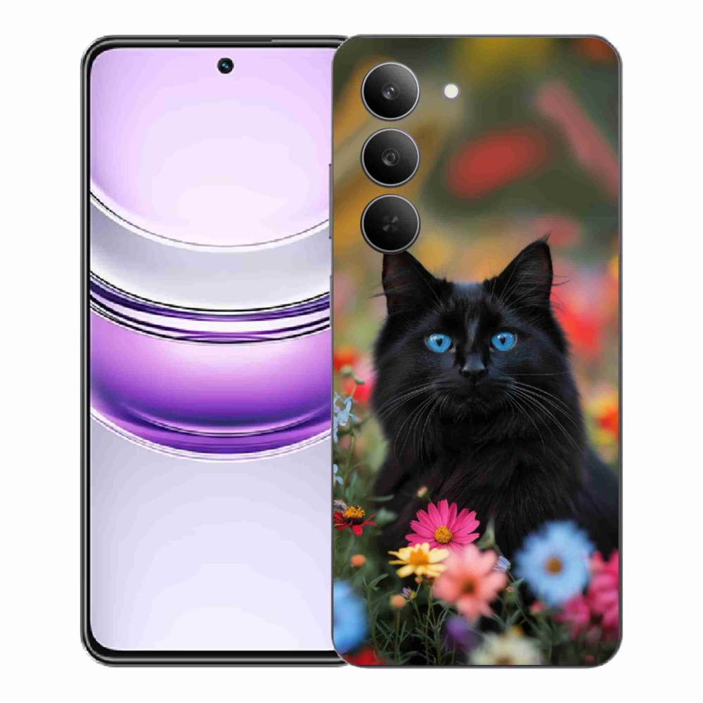 mmCase gél tok a Realme 14x 5G-hez – fekete cica 4