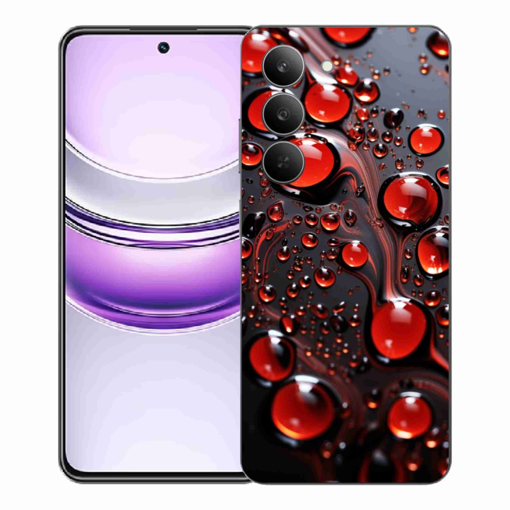 Zselés borítás mmCase a Realme 14x 5G készülékhez - piros csepp 2