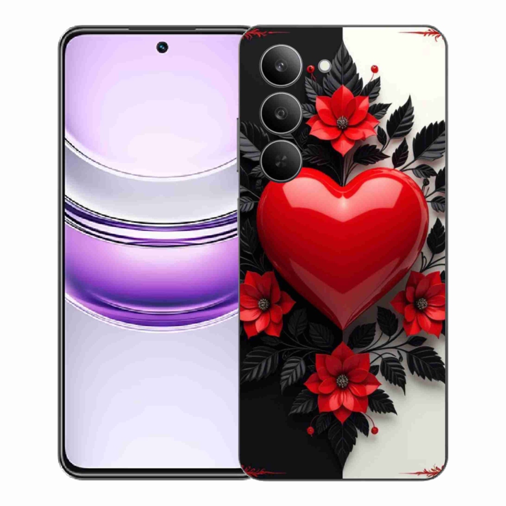 Gél borító mmCase a Realme 14x 5G készülékhez - piros szív