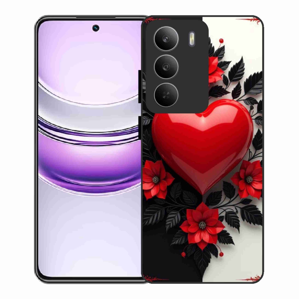 Gél borító mmCase a Realme 14x 5G készülékhez - piros szív