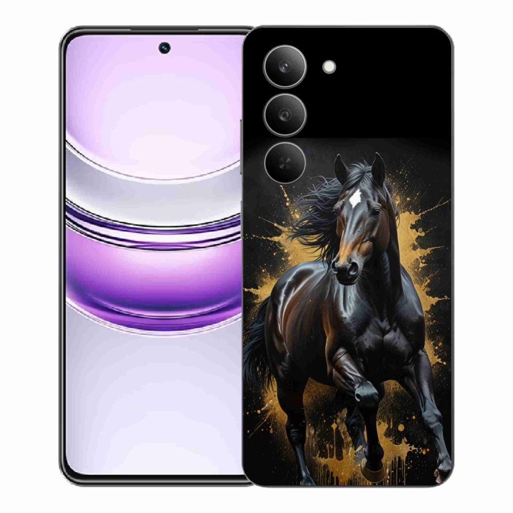 mmCase gél tok a Realme 14x 5G-hez – elegáns fekete csődör