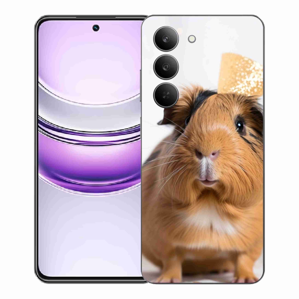 Zselés borítás mmCase a Realme 14x 5G készülékhez - barna tengerimalac