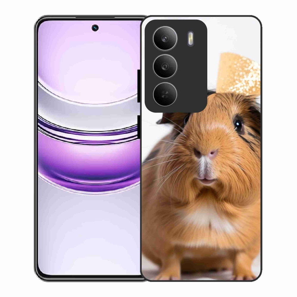 Zselés borítás mmCase a Realme 14x 5G készülékhez - barna tengerimalac